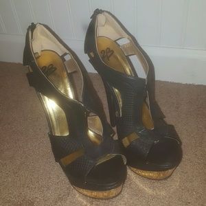 BEBE heels!! Worn once!!